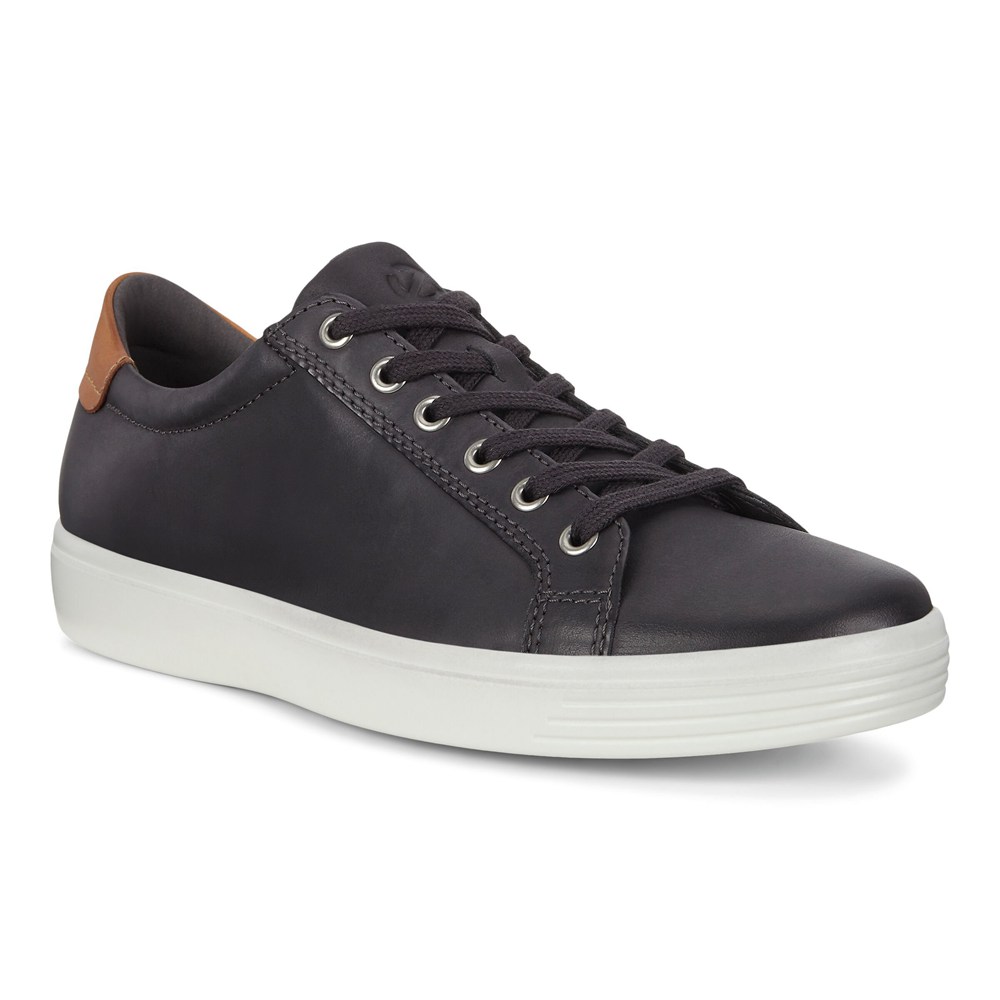 ECCO Mens Sneakers Dark Grey - Soft Classic - QIH-862715